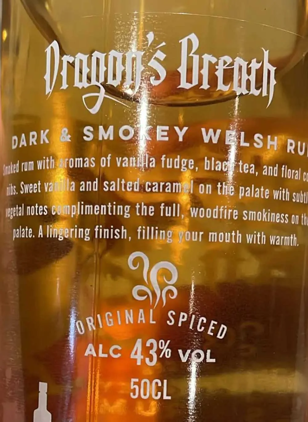 Dragon's Breath Welsh Dark & Smokey Rum (50cl, 43%) — The Rum